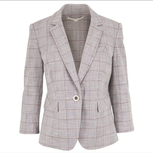 Veronica Beard Jackets & Blazers - $698 Veronica Beard Schoolboy Dickey Jacket Blazer Plaid pearlized buttons sz 8